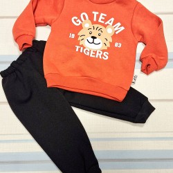 Детски ватиран комплект в оранжево с ТИГЪРЧЕ