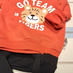 Детски ватиран комплект в оранжево с ТИГЪРЧЕ