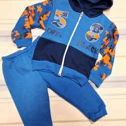 Ватиран детски анцуг в синьо МИЛИТАРИ Ватиран детски анцуг в синьо МИЛИТАРИ