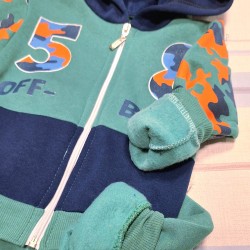 Ватиран детски анцуг в зелено МИЛИТАРИ Ватиран детски анцуг в зелено МИЛИТАРИ