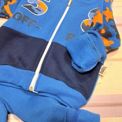 Ватиран детски анцуг в синьо МИЛИТАРИ Ватиран детски анцуг в синьо МИЛИТАРИ