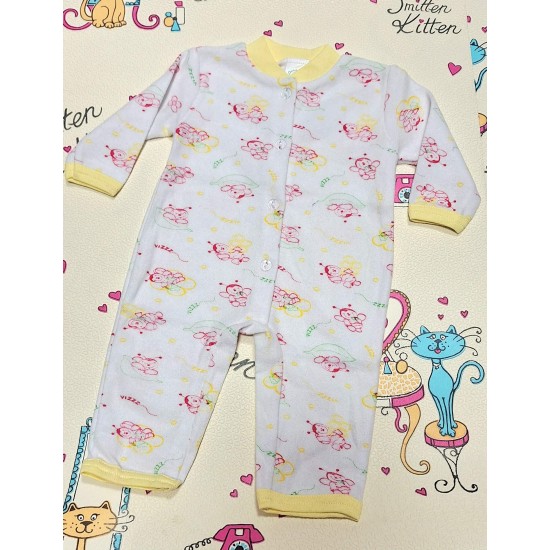 Бебешки леко ватиран гащеризон Пчелички