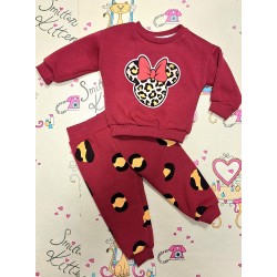 Бебешки ватиран комплект в бордо МИНИ