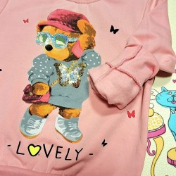 Детска леко ватирана блуза в розово Лейди Мецана