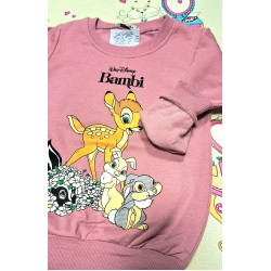 Детска леко ватирана блуза в тъмнорозово БАМБИ