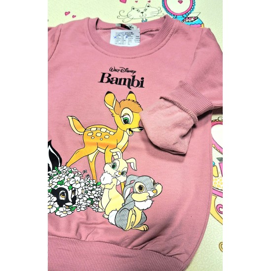 Детска леко ватирана блуза в тъмнорозово БАМБИ Детска леко ватирана блуза в тъмнорозово БАМБИ