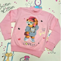 Детска леко ватирана блуза в розово Лейди Мецана