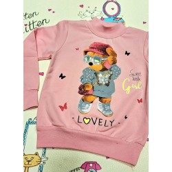 Детска леко ватирана блуза в розово Лейди Мецана