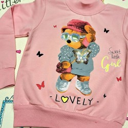 Детска леко ватирана блуза в розово Лейди Мецана