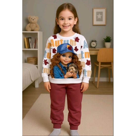 Детски ватиран комплект с красива щампа ЛЕЙДИ