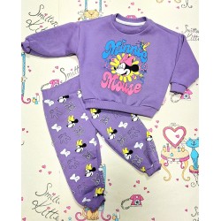 Детски ватиран комплект в лилаво с МИНИ МАУС