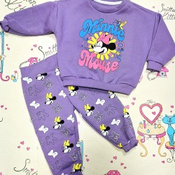 Детски ватиран комплект в лилаво с МИНИ МАУС Детски ватиран комплект в лилаво с МИНИ МАУС