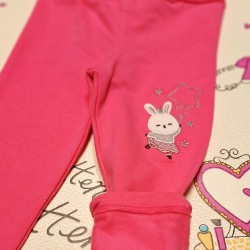 Леко ватиран детски клин в розово със зайче