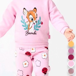 Бебешки ватиран комплект в светло розово БАМБИ