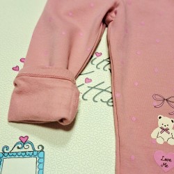 Леко ватиран детски клин в розово на розови точки МЕЧО