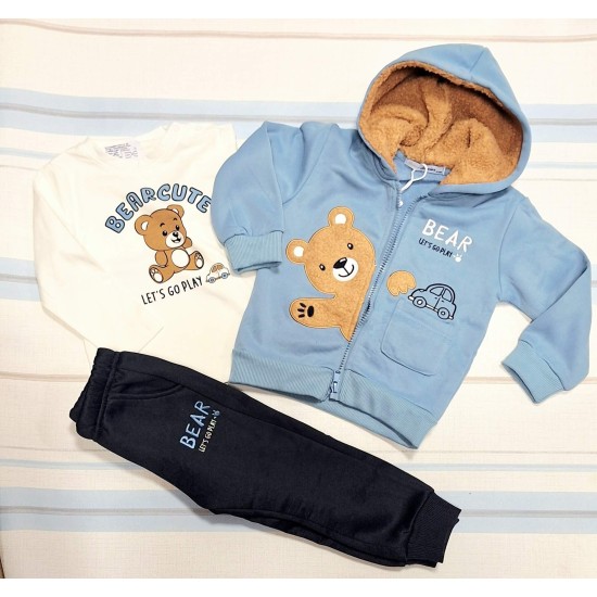 Детски ватиран спортен комплект със суичър МЕЧО Детски ватиран спортен комплект със суичър МЕЧО