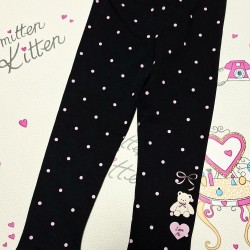 Леко ватиран детски клин в черно на розови точки МЕЧО Леко ватиран детски клин в черно на розови точки МЕЧО