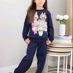 Детски ватиран комплект в тъмносиньо ЛАБУБУ