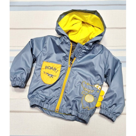 Детско яке ветровка в синьо КРОКИ с качулка Детско яке ветровка в синьо КРОКИ с качулка