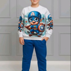 Детски ватиран комплект с красива щампа Супермен Детски ватиран комплект с красива щампа Супермен