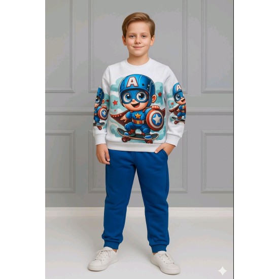 Детски ватиран комплект с красива щампа Супермен
