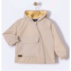 Детско яке ветровка в бежово с качулка