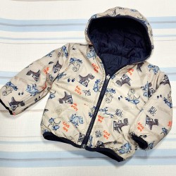 Детско двулицево шушляково яке с динозаври Детско двулицево шушляково яке с динозаври