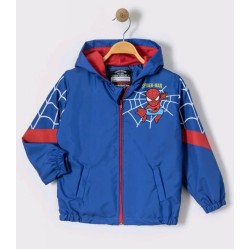 Детско яке ветровка в синьо СПАЙДЪРМЕН с качулка