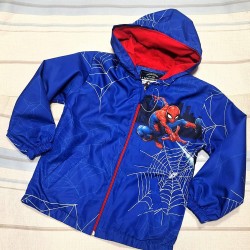 Детско шушляково яке в синьо Спайдърмен с памучна подплата Детско шушляково яке в синьо Спайдърмен с памучна подплата