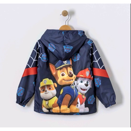 Детско яке ветровка в тъмносиньо ПЕС ПАТРУЛ с качулка