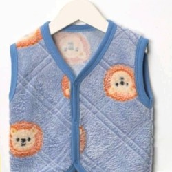 Бебешки пухкав елек в синьо с ЛЪВЧЕТА