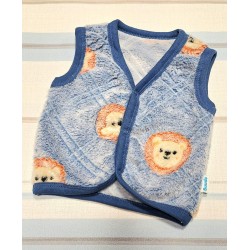 Бебешки пухкав елек в синьо с ЛЪВЧЕТА