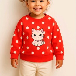 Детска блуза в червено с бели точки КОТЕ