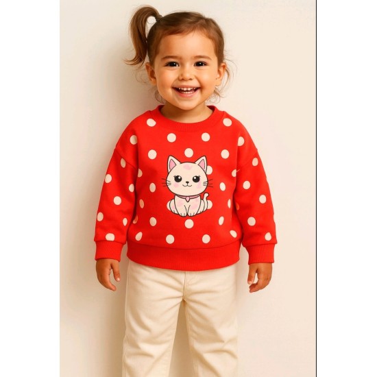 Детска блуза в червено с бели точки КОТЕ Детска блуза в червено с бели точки КОТЕ