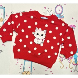Детска блуза в червено с бели точки КОТЕ