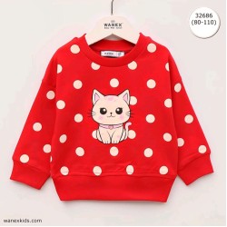 Детска блуза в червено с бели точки КОТЕ