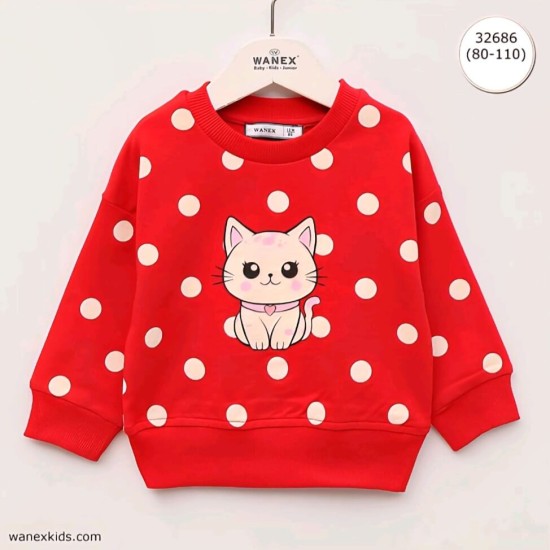 Детска блуза в червено с бели точки КОТЕ Детска блуза в червено с бели точки КОТЕ