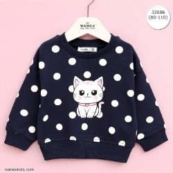 Детска блуза в тъмносиньо с бели точки КОТЕ