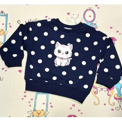Детска блуза в тъмносиньо с бели точки КОТЕ