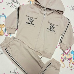 Детски спортен комплект в екрю ПЕПЕРУДА Сс качулка