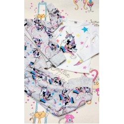 Детски спортен комплект в сиво с МИНИ МАУС И ЕДНОРОГ