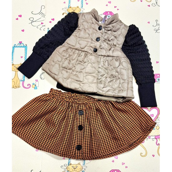 Детски комплект с пола и елек БАМБИНА