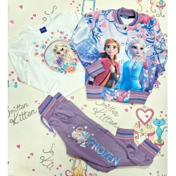 Детски спортен комплект в лилаво с Елза и Ана