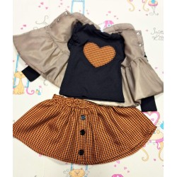 Детски комплект с пола и елек БАМБИНА