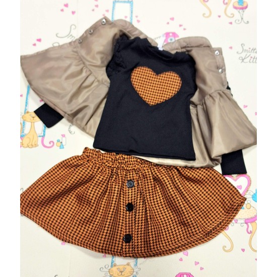 Детски комплект с пола и елек БАМБИНА