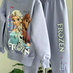 Детски памучен комплект в лилаво с Елза и Ана Детски памучен комплект в лилаво с Елза и Ана