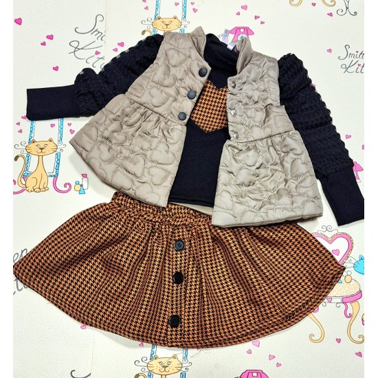 Детски комплект с пола и елек БАМБИНА