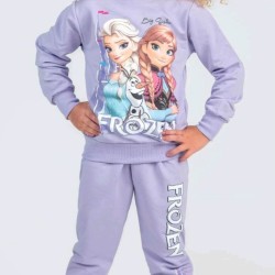 Детски памучен комплект в лилаво с Елза и Ана Детски памучен комплект в лилаво с Елза и Ана