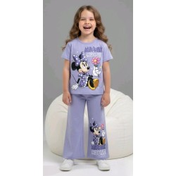 Детски комплект с къс ръкав в лилаво МИНИ МАУС