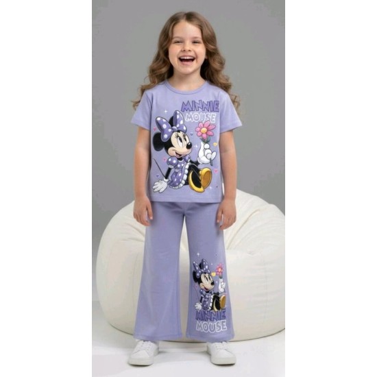 Детски комплект с къс ръкав в лилаво МИНИ МАУС Детски комплект с къс ръкав в лилаво МИНИ МАУС